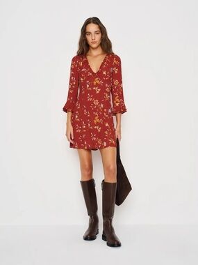 Reformation Nancy Knee High Riding Boot Espresso Brown Leather | 9 US, 39.5 EU
